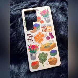 Pela S25 Ultra Beige Phone Case with Market Illustration